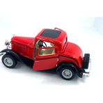 Kinsmart 1932 Ford 3-Window Coupe - Çek Bırak Lisanslı Model Oyuncak Araba 1:34 - Kırmızı