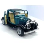 Kinsmart 1932 Ford 3-Window Coupe - Çek Bırak Lisanslı Model Oyuncak Araba 1:34 - Koyu Yeşil