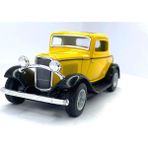 Kinsmart 1932 Ford 3-Window Coupe - Çek Bırak Lisanslı Model Oyuncak Araba 1:34 - Sarı