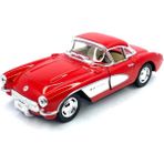 Kinsmart 1957 Chevrolet Corvette Çek Bırak 5inch. Lisanslı Model Araba, Oyuncak Araba 1:34 - Kırmızı