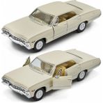 Kinsmart 1967 Chevrolet Impala 1:34 Diecast Model Araba - Krem