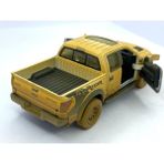 Kinsmart 2013 Ford F-150 Svt Raptor Supercrew Çek Bırak Lisanslı Model Oyuncak Araba - Çamur Desenli - Beyaz