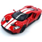Kinsmart 2017 Ford Gt (Şeritli) Çek Bırak 5inch. Lisanslı Model Araba, Oyuncak Araba 1:38 - Kırmızı