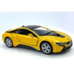 Kinsmart Bmw I8 - Çek Bırak 5inch. Lisanslı Model Araba, Oyuncak Araba 1:36 - Sarı