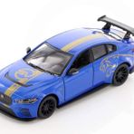 Kinsmart -Jaguar Projesi 8 Çıkartmaları üstü sert 01:38 Ölçekli Diecast Metal Model Oyuncak Araba