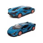 Kinsmart Lamborghini Sian 1:36 Ölçek Diecast Model Araba Mavi