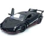 Kinsmart Lamborghini Veneno Çek Bırak 5inch. Lisanslı Model Araba, Oyuncak Araba 1:36 - Siyah