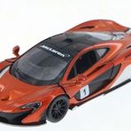 Kinsmart McLaren P1 Özel Üretim Model Araba Tartısı 1:36 Diecast Metal Tam Çalışan Kapılar Yarış Arabası (Turuncu)