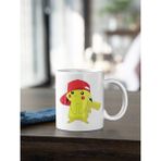 Kio Tasarım Pokemon Pikachu Karakteri Şapka Baskılı Beyaz Kupa