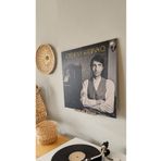 KİOfisi Plaklık - Plak rafı - Bej- Ahşap içerir -Plak standı - NOW PLAYING - Plak rafı - Plak tutucu