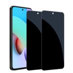 Kiokyrgm Redmi 10 4 g için kırılmaz cam (5 g için değil) ekran koruyucu folyo 2 adet, 9H cam, gözetleme önleyici folyo, çizilmez, tam kaplama gizlilik camı koruyucu