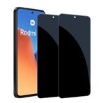 Kiokyrgm Redmi 12 4 g/5 g için kırılmaz cam, ekran koruyucu folyo 2 adet, 9H cam, gözetleme önleyici folyo, çizilmez, tam kaplama gizlilik camı koruyucu