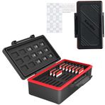 Kiorafoto hafıza kartı kutusu depolama su geçirmez 21x SD SDXC SDHC/NS/Sony PSV PS Vita+15x micro SD/TF - hafıza kartı etiketleri ile, koruyucu kutu taşıma çantası SD kart kutusu kutusu
