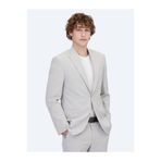 Kip Açık Gri Düz Slim Fit Takım Elbise, 52, 10155167, açık gri, Erkek