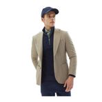 Kip Çizgili Yün Karışımlı Blazer Ceket, 48, 10150794, vizon, Erkek