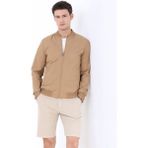 Kip Deve Tüyü Regular Fit Dik Yaka Casual Dokuma Mont