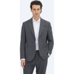Kip Gri Mikro Fit Yün Blazer Ceket Erkek İçin Şık ve Rahat Tasarım - 6 Drop - 46