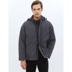 Kip Gri Regular Fit Casual Dokuma Mont - XL