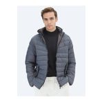 Kip Gri Regular Fit Casual Dokuma Mont
