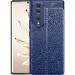 Kip GSM Huawei Honor 70 Kılıf Deri Görünümlü Niss Silikon Kapak - Lacivert