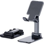 Kip GSM Masaüstü Telefon Tutucu Katlanabilir Ayarlanabilir Stand iPhone Samsung Tablet Uyumlu - Siyah