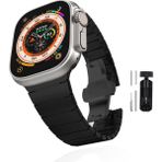 Kip GSM Metal Kordon Apple Watch Ultra/ultra 2 Tokalı Kayış 49MM 44MM 45MM 42MM 41MM 40MM 38MM Metal Baklalı Kordon Apple Watch Serisi 9 8 7 6 5 4 3 2 1 Se (Titanium, 49MM 45MM 44MM 42MM 41MM 40MM 38MM) - Siyah