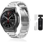 Kip GSM Samsung Galaxy Watch Gear S2 Uyumlu Kordon Kordon Metal Kordon Ayarlama Aparatlı - Galaxy Gear S3 - Gümüş