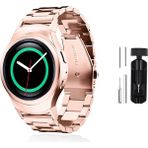 Kip GSM Samsung Galaxy Watch Gear S2 Uyumlu Kordon Paslanmaz Çelik Kordon Ayarlama Aparatlı - Galaxy Gear S2 - Gümüş