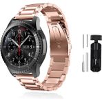 Kip GSM Samsung Galaxy Watch Gear S2 Uyumlu Kordon Paslanmaz Çelik Kordon Ayarlama Aparatlı - Galaxy Gear S3 - Rose Gold