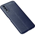 Kip GSM Vivo Y20 Kılıf Deri Görünümlü Niss Silikon Kapak - Lacivert
