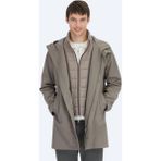 Kip Haki Oversize Fit Kruvaze Yaka Casual Dokuma Pardesü - 2XL