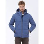 Kip İndigo Regular Fit Kapüşonlu Casual Dokuma Mont - XL