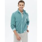 Kip Koyu Mint Regular Fit Dik Yaka Casual Dokuma Mont