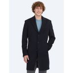 Kip Lacivert Casual Dokuma Palto %70 Polyester %25 Polyviskon %5 Elastan Uzun Kol Erkek - 52