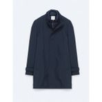 Kip Lacivert Oversize Fit Kruvaze Yaka Casual Dokuma Pardesü - XL