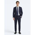 Kip Lacivert Potikare Modern Fit %100 Yün Takım Elbise - 6 Drop - 46