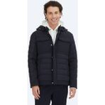Kip Lacivert Regular Fit Kapüşonlu Casual Dokuma Mont - XL