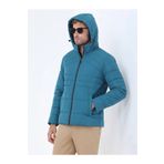 Kip Petrol Regular Fit Kapüşonlu Casual Dokuma Mont