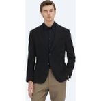 Kip Siyah Çizgili Blazer Ceket Erkek %34 Viskon %65 Polyester %1 Elastan Torba Cep Özellikli - 50 - 6 Drop