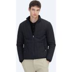 Kip Siyah Regular Fit Dik Yaka Casual Dokuma Mont