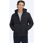 Kip Siyah Regular Fit Kapüşonlu Casual Dokuma Mont - XL