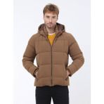Kip Tarçın Regular Fit Kapüşonlu Casual Dokuma Mont - XL