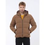 Kip Tarçın Regular Fit Kapüşonlu Casual Dokuma Mont