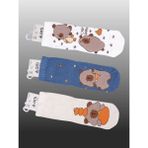 Kıpırık Baby 3'lü Erkek Çocuk Capy Bara Desenli Soket Çorap - 7 - 8 Yaş - Çok Renkli