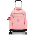Kipling New Zea 8 Tekerlekli Okul Çantası Şeffaf Pembe Renkli Çekçekli Özellikli Çocuklar İçin