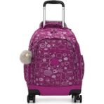 Kipling Zea Büyük Boy Tekerlekli Okul Çantası ( Laptop Korumalı) - Pembe