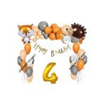 Kipri Tilki Folyolu Balon Zincir Set, 4