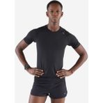 Kiprun Erkek Koşu Tişörtü - Siyah Füme - 500 Confort Slim - 2XL - Siyah-Gri