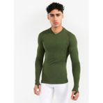 Kipsta Yetişkin Uzun Kollu Termal Üst İçlik - Haki - Keepdry - Futbol İçliği - 2XL