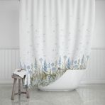 Kır Desenli Banyo Perdesi Çift Kanat 120x200 CM Duş Perdesi Çok Renkli